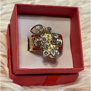 Supernova Gold Cocktail Ring. Size 7